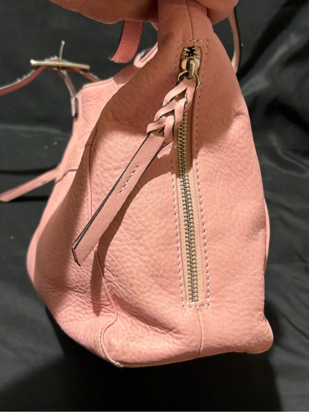 b. makowsky pebbled leather